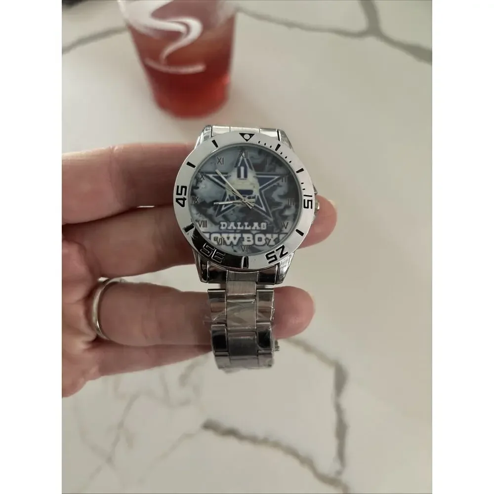 Dallas Cowboys Collectible Stainless Steel Watch New Battery NFL NFC Team Men’s